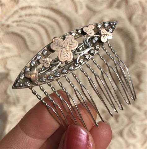 silver comb hair|sterling silver hair comb.